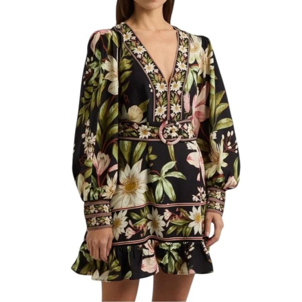 NWT FARM Rio Surreal Flowers Dress Size S